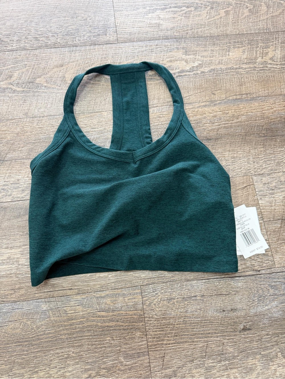 Beyond Yoga Deep Teal Racerback Crop Top